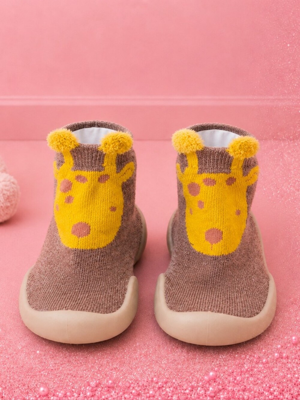 Tiny Explorings Giraffe Sock Shoes Toddler Barefoot Walking Shoes 18-24M